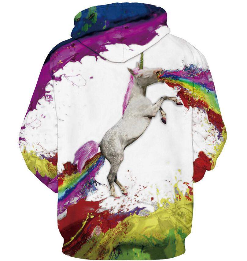 Unicorn Rainbows 3D Hoodie