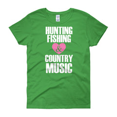 Women's Hunting, Fishing & Country Music T-Shirt