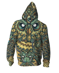 Mecha Owl 3D Zip-Up Hoodie