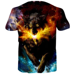 Galactic Wolf 3D T-Shirt