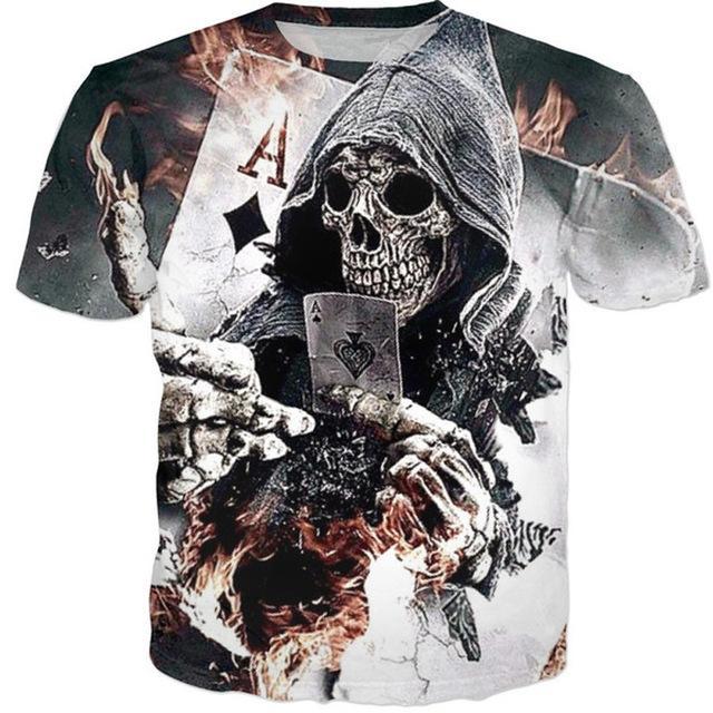 Ace of Diamonds Reaper 3D T-Shirt