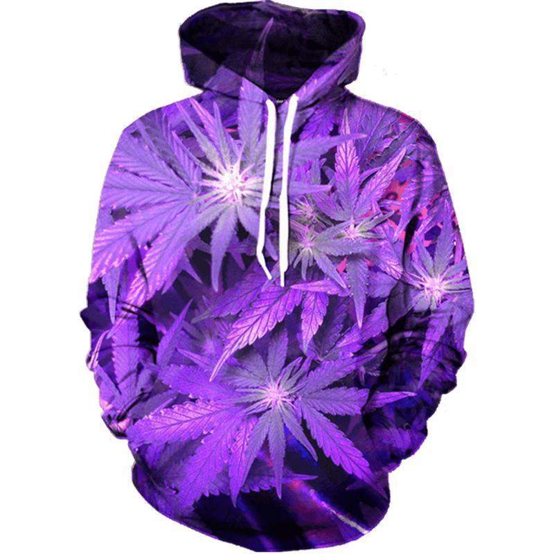 Purple Marijuana 3D Hoodie